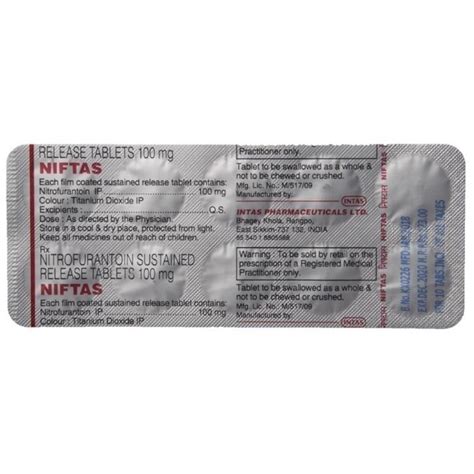 Niftas Tablet Sr Uses Price Dosage Side Effects Substitute Buy Online
