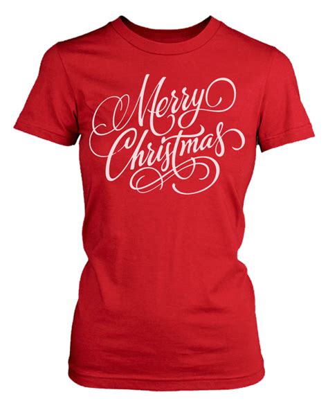 Ladies Merry Christmas Slogan Christmas T Shirt Reverb Clothing