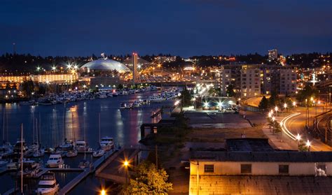 Razor Sharp Insights Tacoma Skyline At Night With The Right Lens