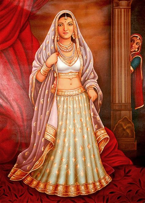 Rajasthani Womans Painting From India