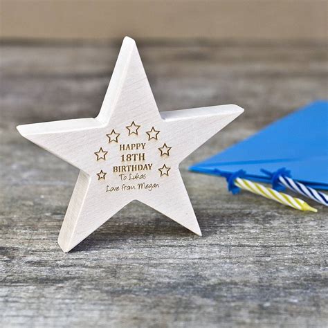 Handmade Personalised Wooden Birthday Star By Natural T Store