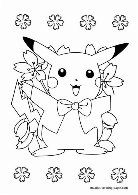Pikachu Christmas Coloring Page Coloring Page Blog