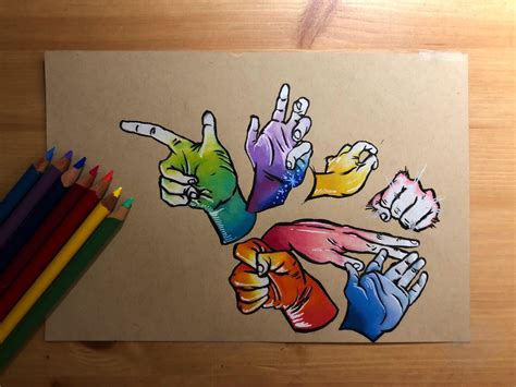 Some Colorful Hands Rdrawing