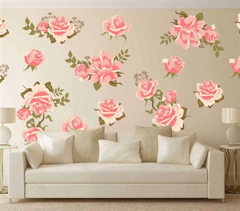 Rose Flower Wall Design Decoration Ideas