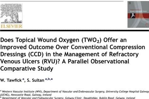 Does Topical Wound Oxygen Two2 Offer An Improved Outcome Over