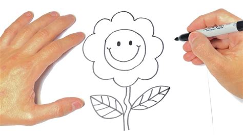 Cómo Dibujar Una Flor Facil Paso A Paso Dibujo De Flores Youtube