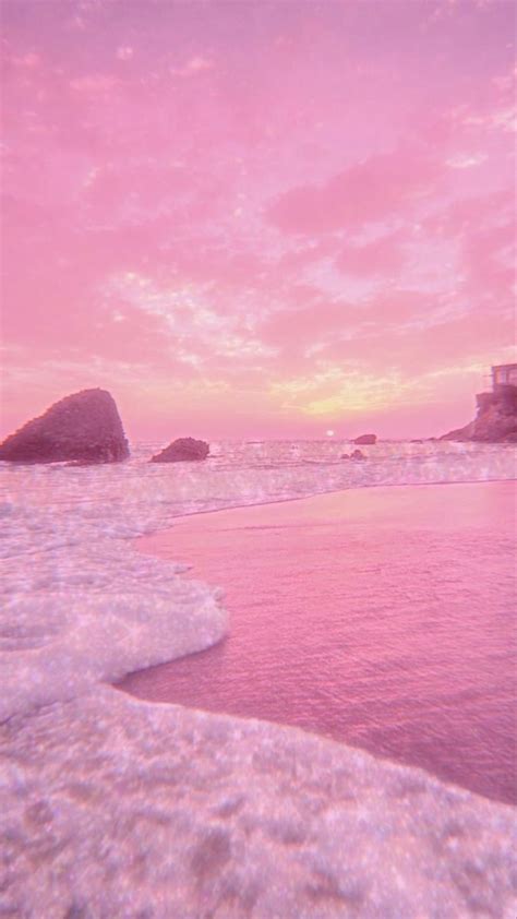 Pink Asthetic Pink Ocean Wallpaper Pink Glitter Background Pink Ocean
