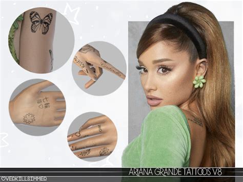 Ariana Grande Tattoos V8 Sims 4 Tattoos Sims 4 Sims 4 Cc Skin