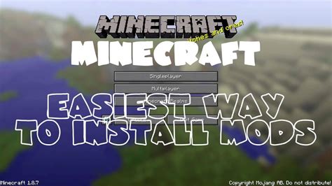 Minecraft Tutorial Easiest Way To Install Mods Youtube