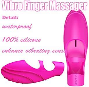 Amazon Com Vibro Finger Massage Clitoris Silicone Waterproof Vibrating Finger Vibrator G Spot