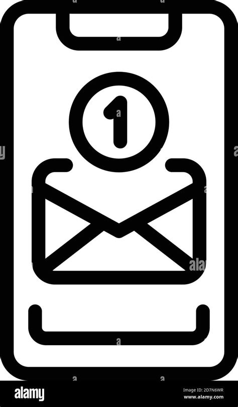 New Mail Inbox Icon Outline New Mail Inbox Vector Icon For Web Design
