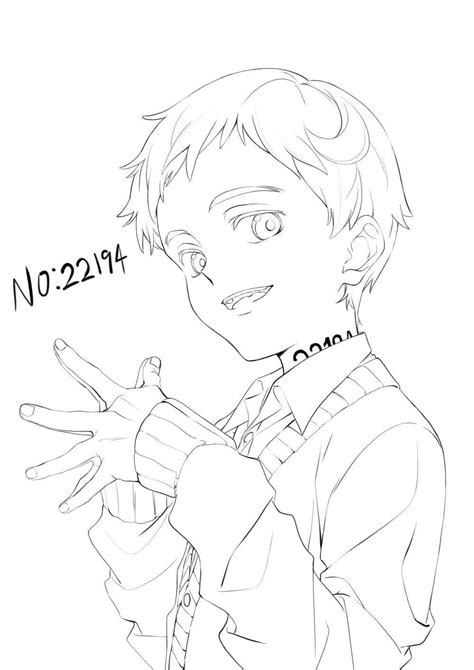 Norman In Promised Neverland Coloring Page Download Print Or Color