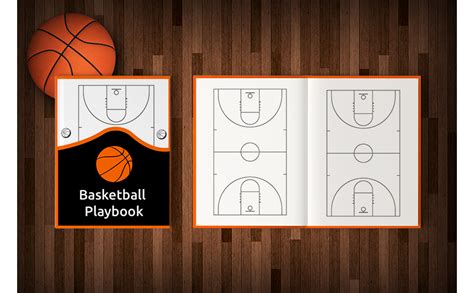 Basketball Playbook Blank Basketball Court Diagrams Notebook For