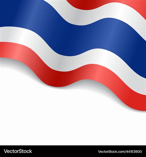 thai flag wavy abstract background royalty free vector image
