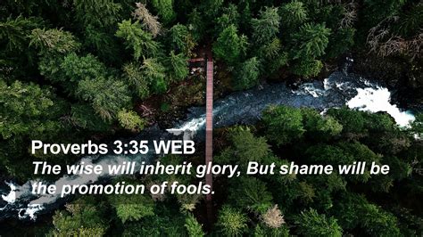 Proverbs 335 Web Desktop Wallpaper The Wise Will Inherit Glory But