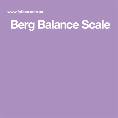 Berg Balance Scale Balance Scale Scale Brassiere