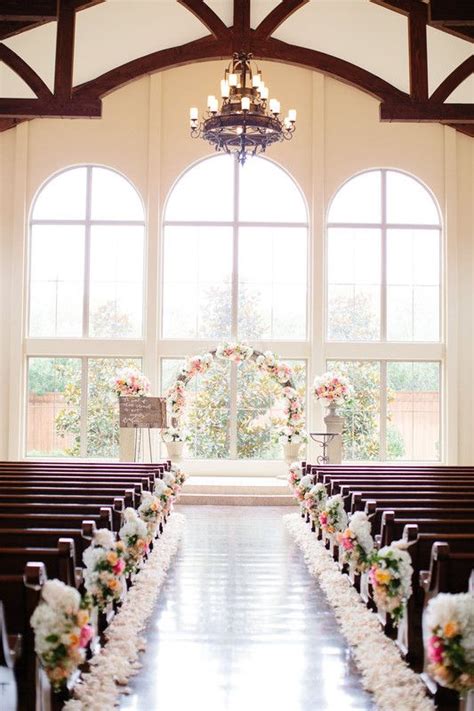 The Chapel At Ana Villa Petals On The Aisle Wedding Church Decor