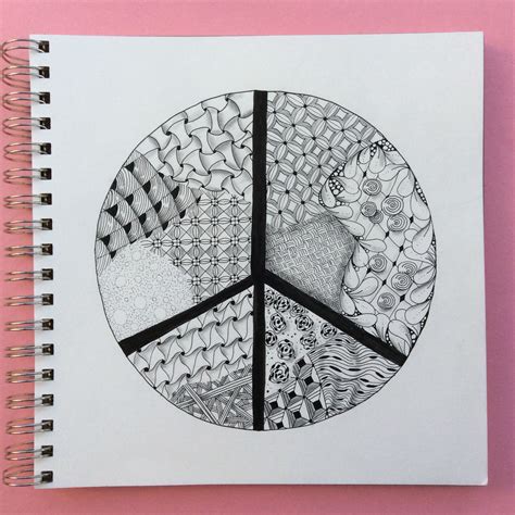 Peacetangle By Czt Nancy Domnauer Zentangle Drawings Zentangle