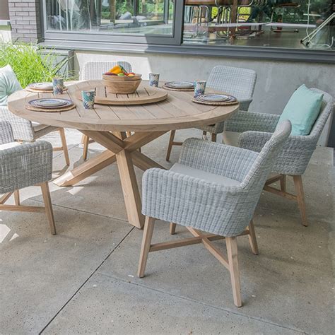 Materials are always selected for their quality, teak warehouse is also well known for our styles, designs and selection. Lisboa Teak Table & Rattan Chair Set By 4 Seasons Outdoor - 4 Seasons Outdoor | Cuckooland