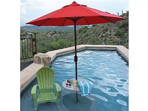 Inter Fab 30 Pool Lifestyle Table With Umbrella Hole Safari Sunrise