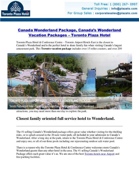 Canada Wonderland Package Canadas Wonderland Vacation Packages