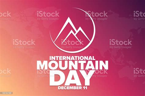 International Mountain Day December 11 Holiday Concept Template For
