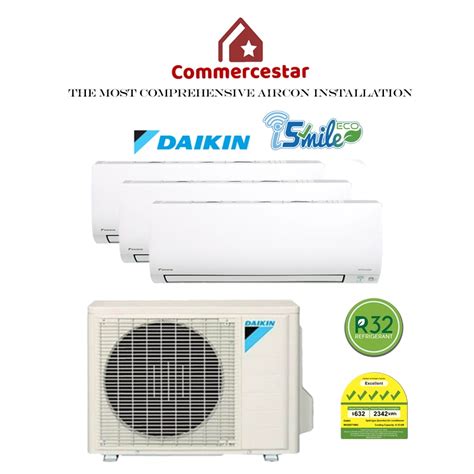 DAIKIN SYSTEM 3 ISMILE ECO SERIES R32 INSTALLATION INCLUDED FREE