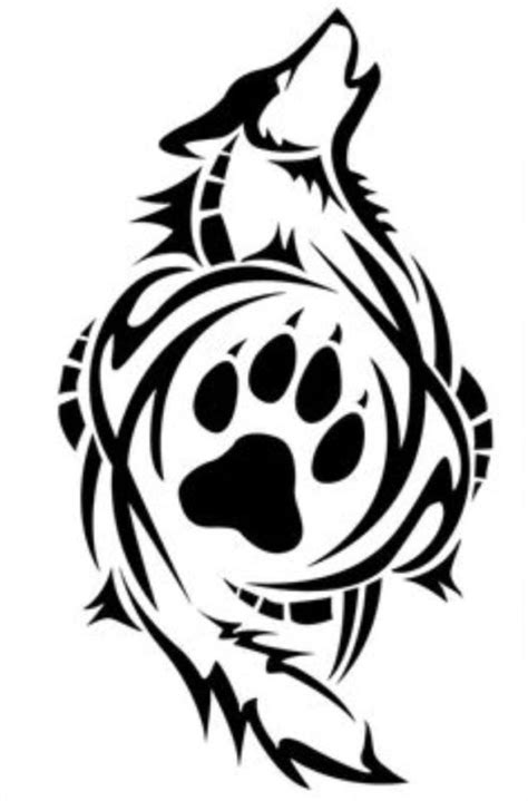 Can you get a tattoo of a wolf? TrIbal Wolf Paw Print Decal VINYL STICKER Funny WINDOW CAR ...