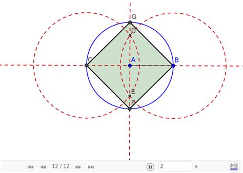 Square Inscribed In A Circle Geogebra