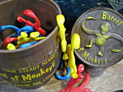 Crazy Its A Barrel Of Monkeys Old Vintage Toy Etsy Barrel Of