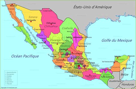 La Carte Du Mexique