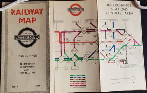 Hc Beck Pocket Railway Map London Underground Transport 1937 No 1