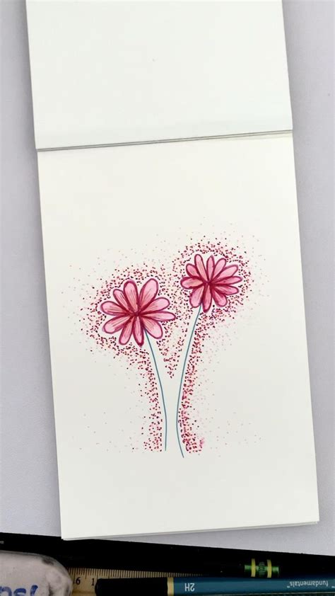 Flower Sketches Fineliner Pens Video Flower Drawing Drawings
