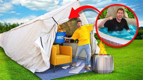 Ultimate Mega Tent Overnight Survival Challenge Youtube