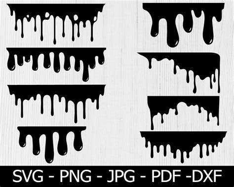 Dripping Borders Bundle Svg Dripping Borders Svg Dripping Borders