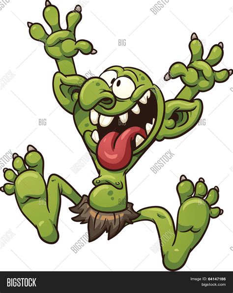 Crazy Cartoon Troll Vector And Photo Free Trial Bigstock