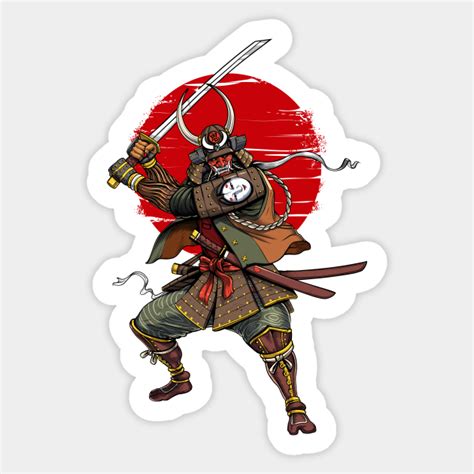 Demon Samurai Warrior Samurai Demon Sticker Teepublic