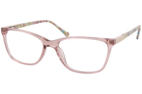 betsey johnson crystal clear pnk eyeglasses pink crystal multi optical frame ebay
