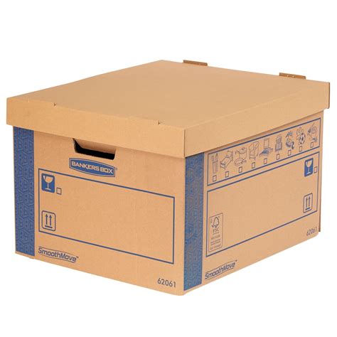 buy 5 bankers box large strong moving boxes fastfold moving boxes 47l smoothmove prime heavy