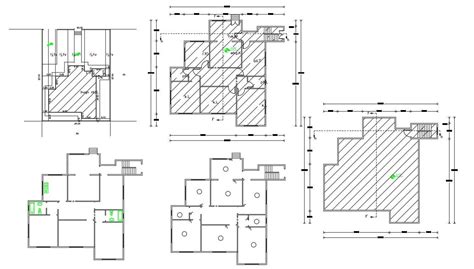 Many Floor Plans Of Bungalow Layout Design Dwg File Cadbull