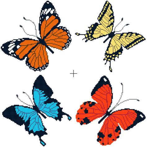 Looking for your next counted cross stitch project? Butterflies. Free cross stitch pattern | Better Cross ...