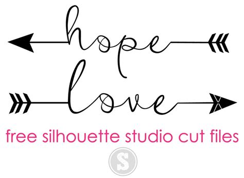 Hope And Love Arrows Free Silhouette Studio Cut Files Silhouette School