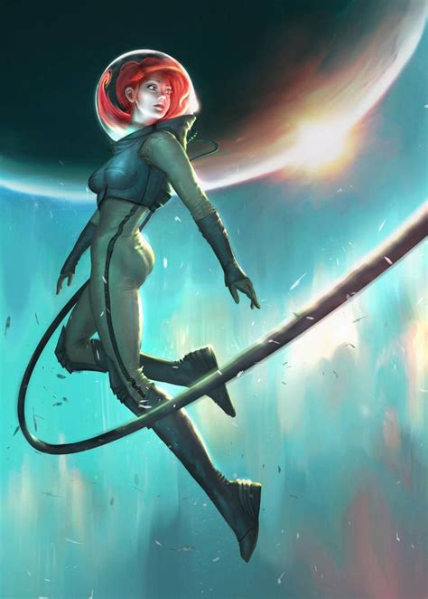 Astronaut By Ancharia Science Fiction Artwork Space Girl Art Scifi