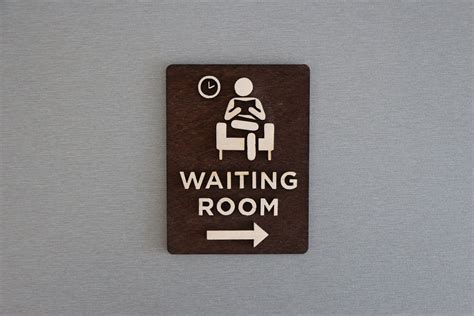 Waiting Room Sign Selecting A Size Etsy