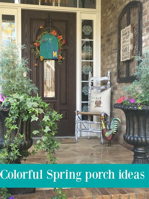 Colorful Spring Porch With Diy Decor Debbiedoos