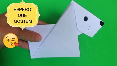 Cachorro Origami Muito FÁcil Usando Apenas 1 Folha De Sulfite Youtube