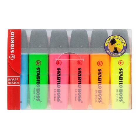 Stabilo Boss Original Highlighter 6 Set Markers N Pens