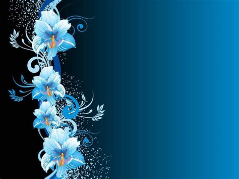 Royal Blue Flower Wallpaper