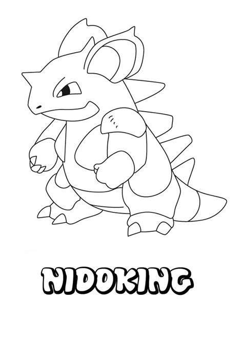 Desenhos Para Colorir De Desenho Do Pokémon Nidoking Para Colorir Pt