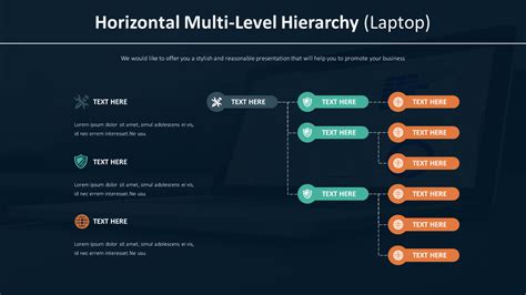 Horizontal Multi Level Hierarchy Diagram Building